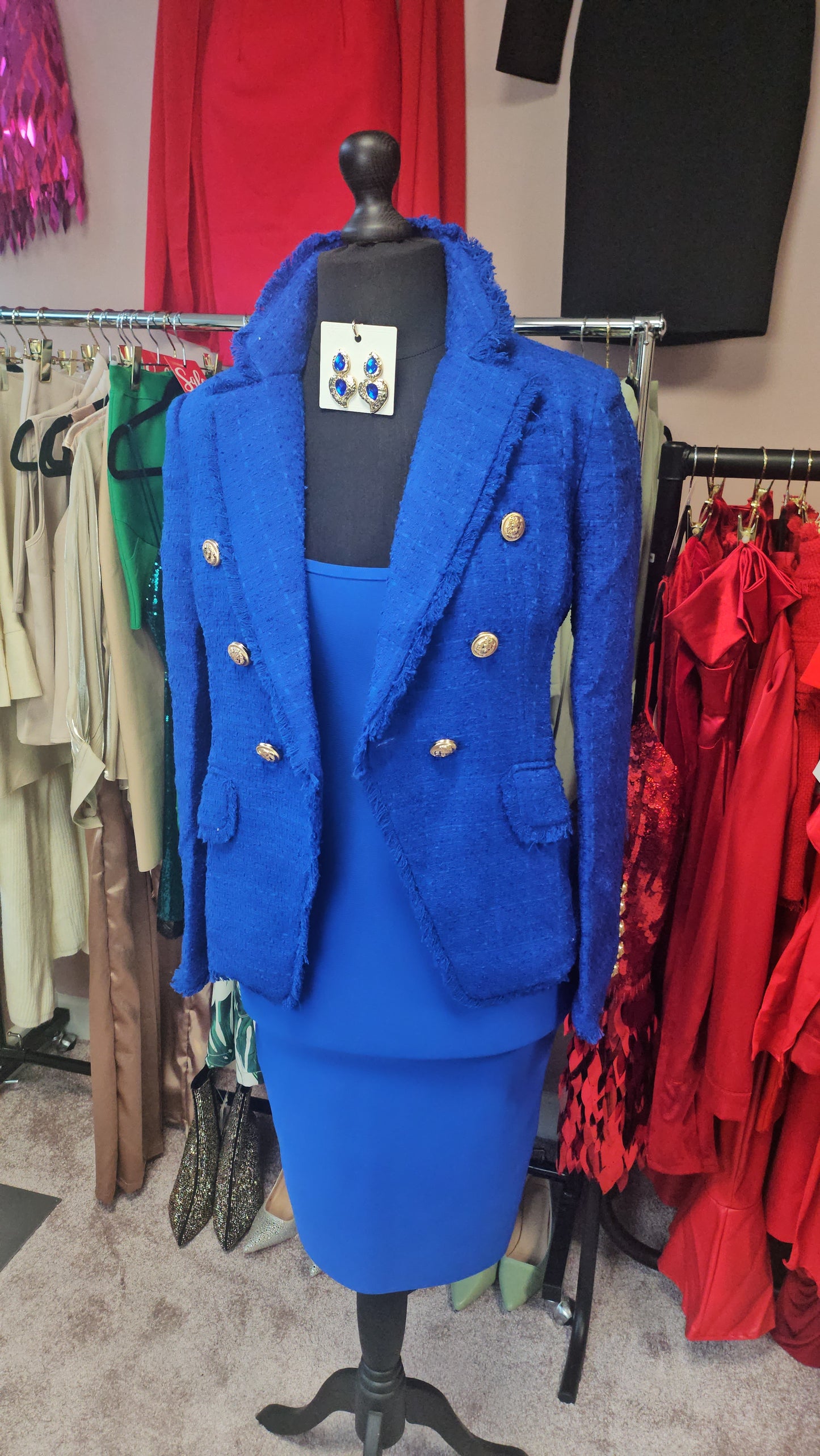 Blue Tweed Blazer