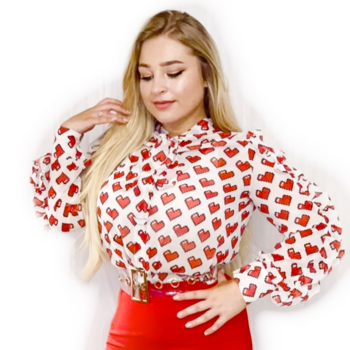 Red Heart Blouse