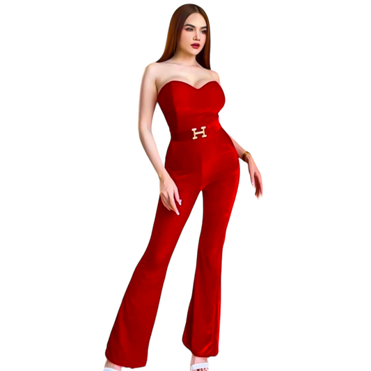 Red Velvet Jumpsuit