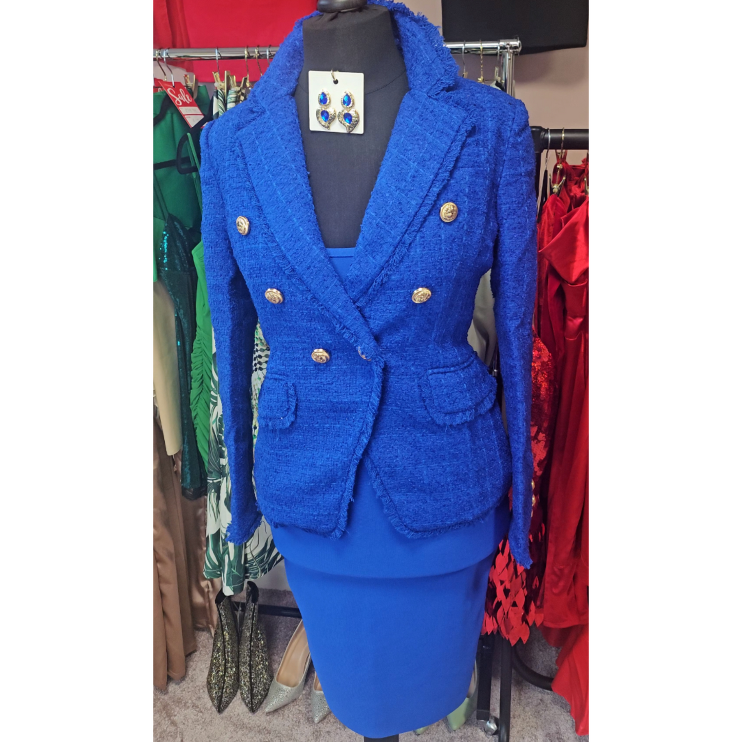 Blue Tweed Blazer