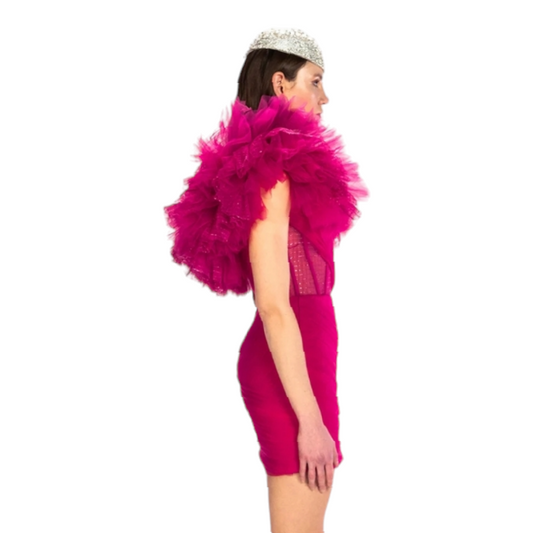 Fuschia Ruffle Dress