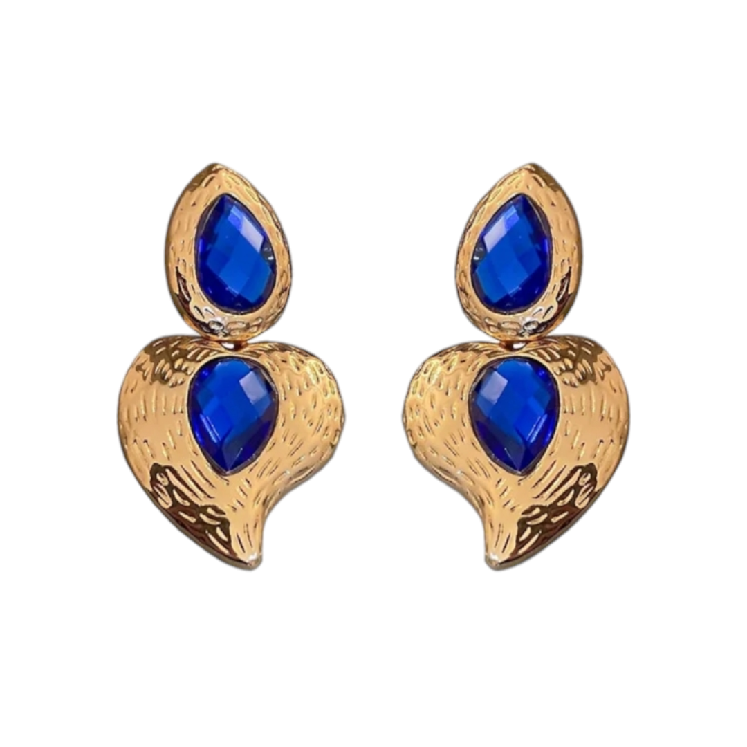 Blue & Gold Earrings