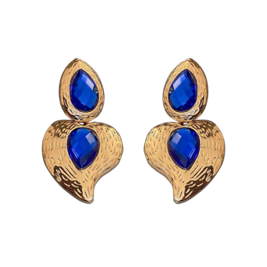 Blue & Gold Earrings