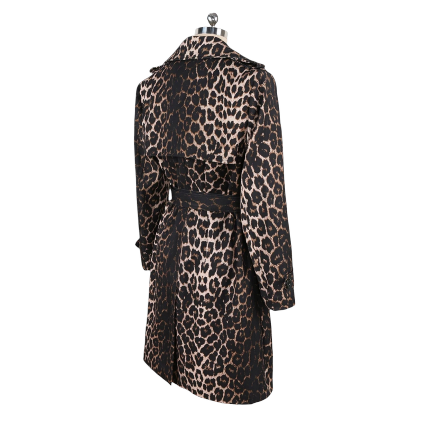 Leopard Print Trench Coat