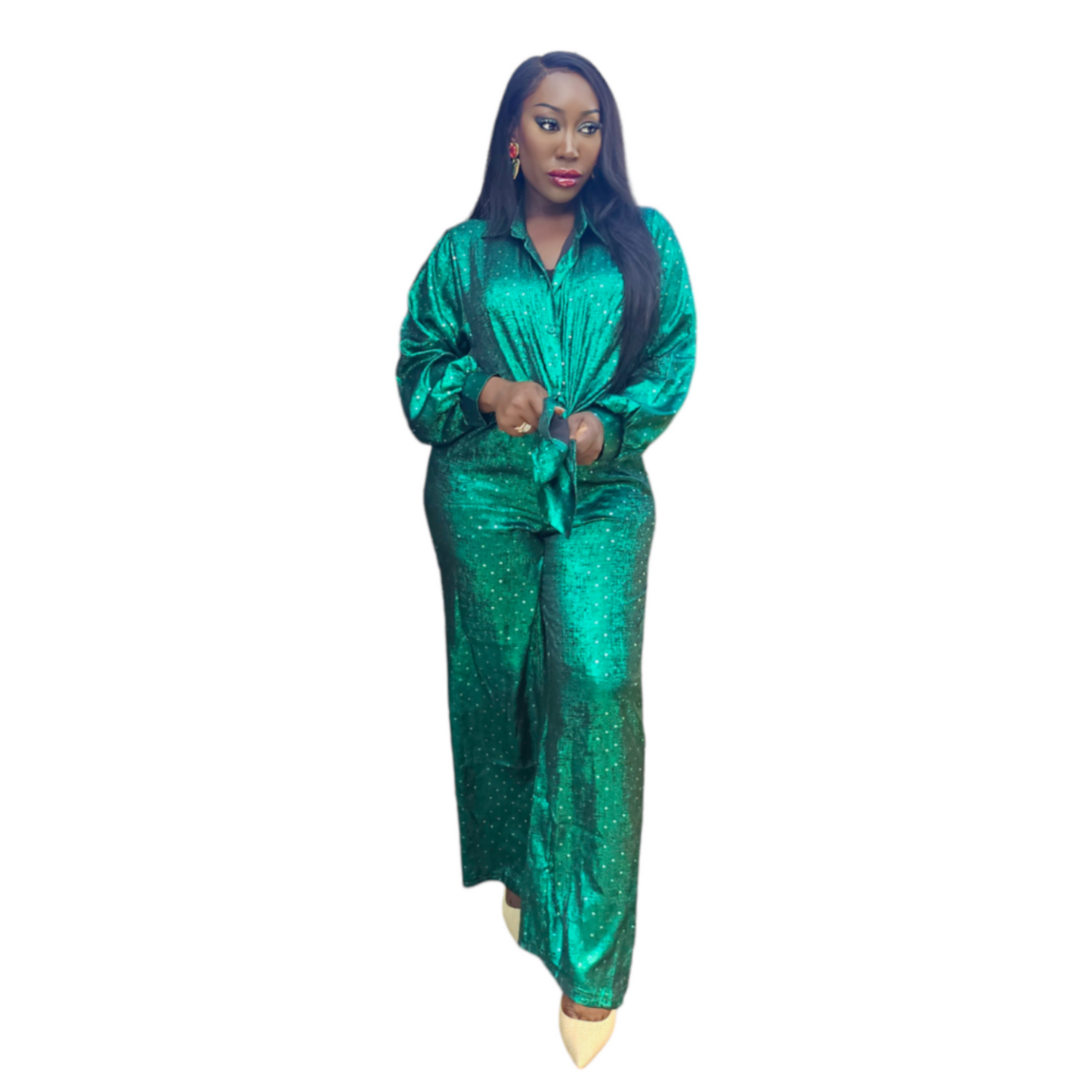 Metallic Green Co-Ord