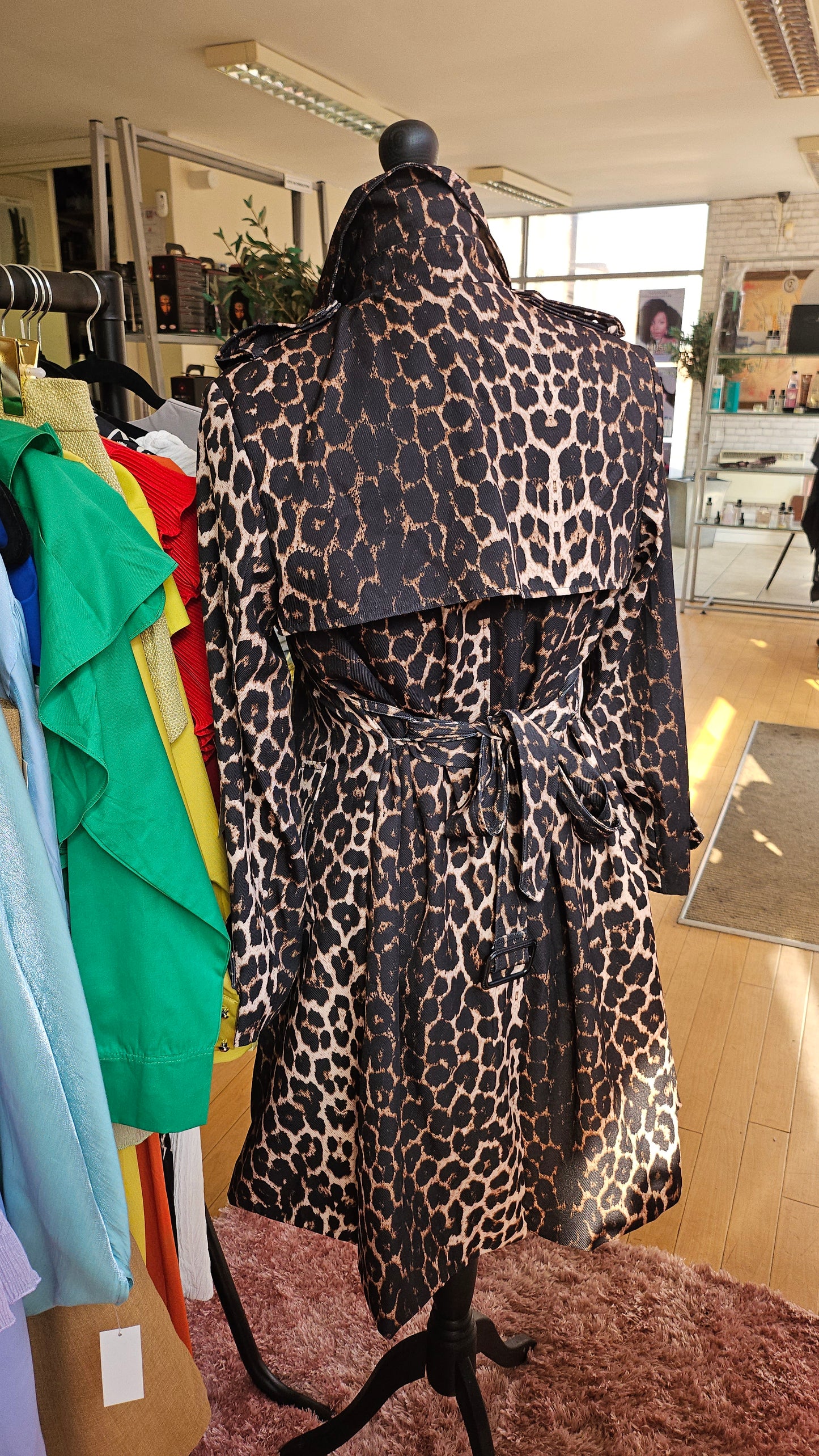 Leopard Print Trench Coat