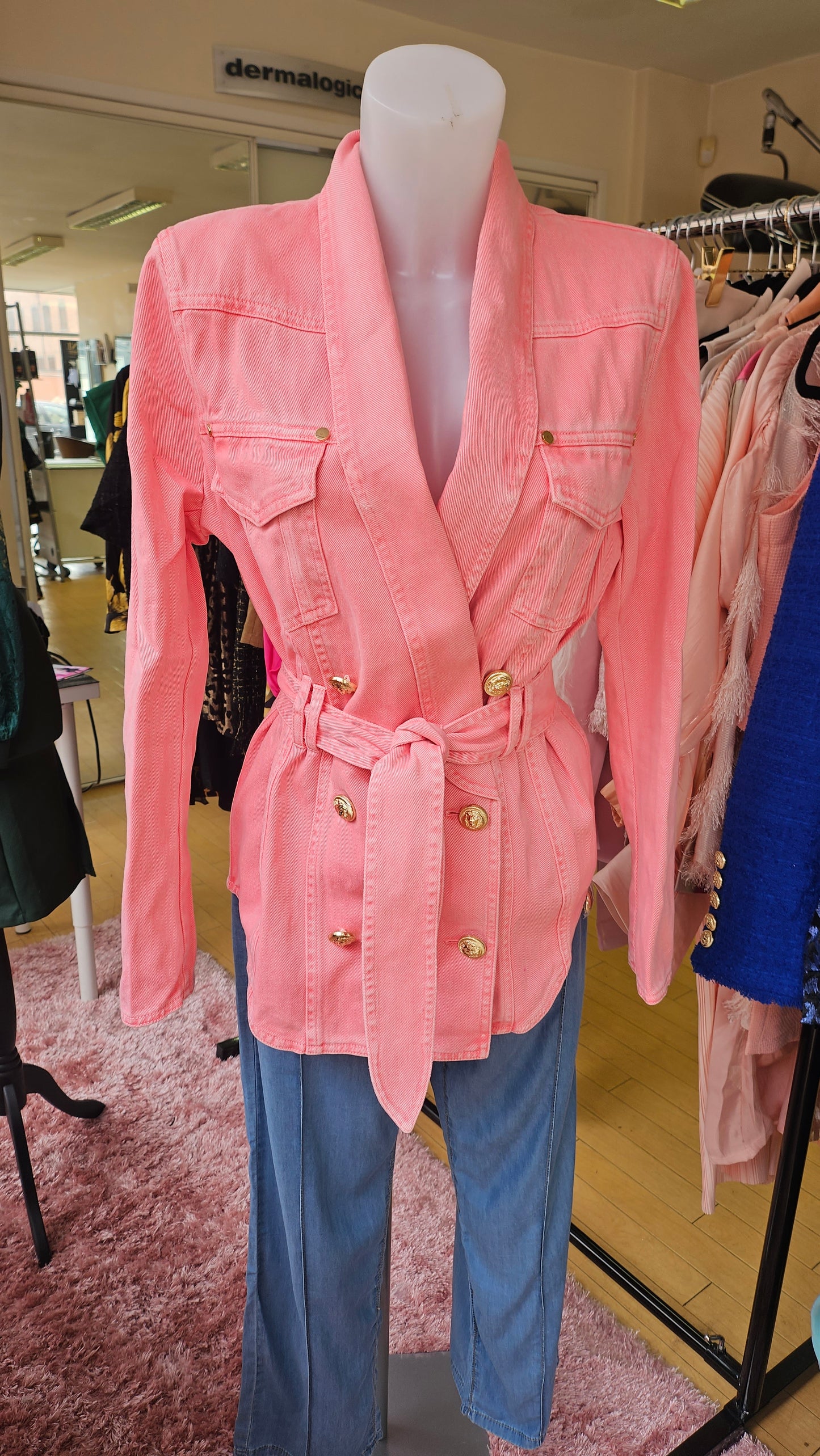 Pink Denim Jacket