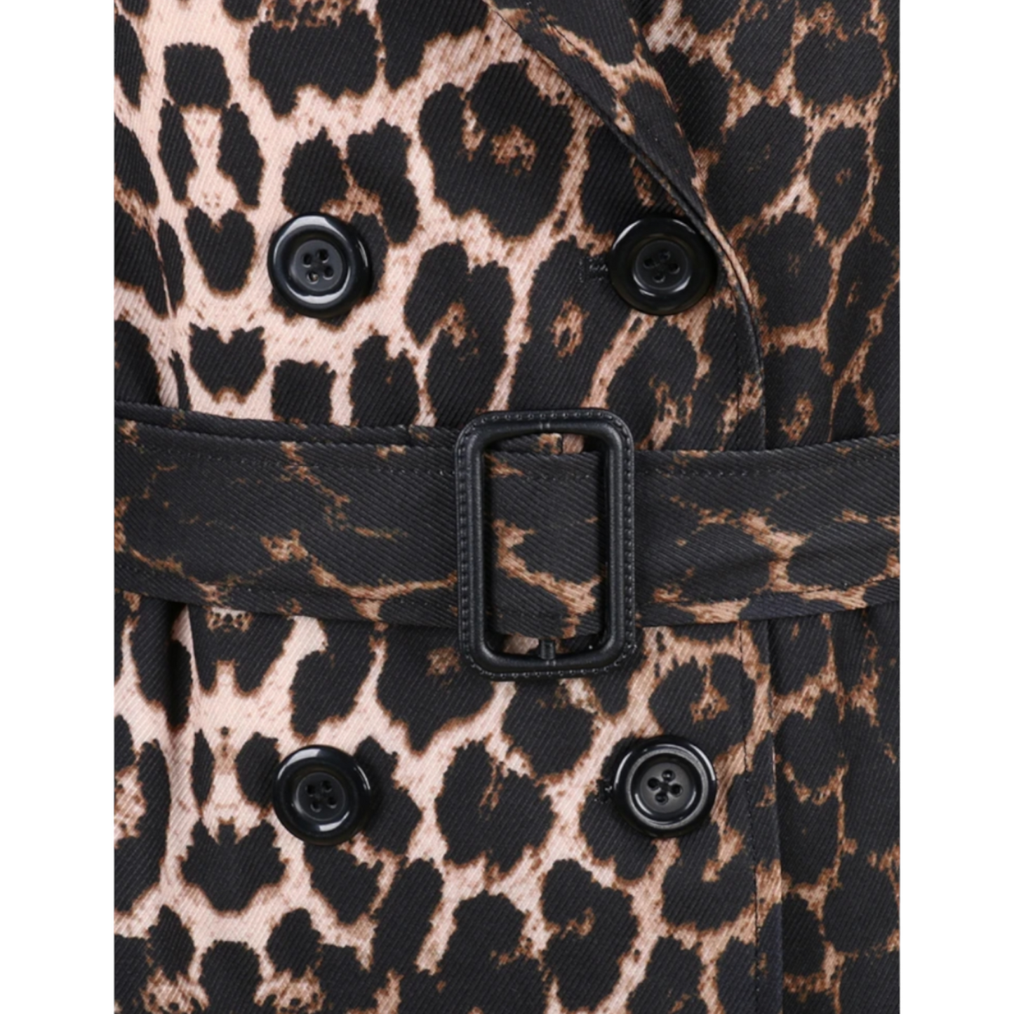 Leopard Print Trench Coat