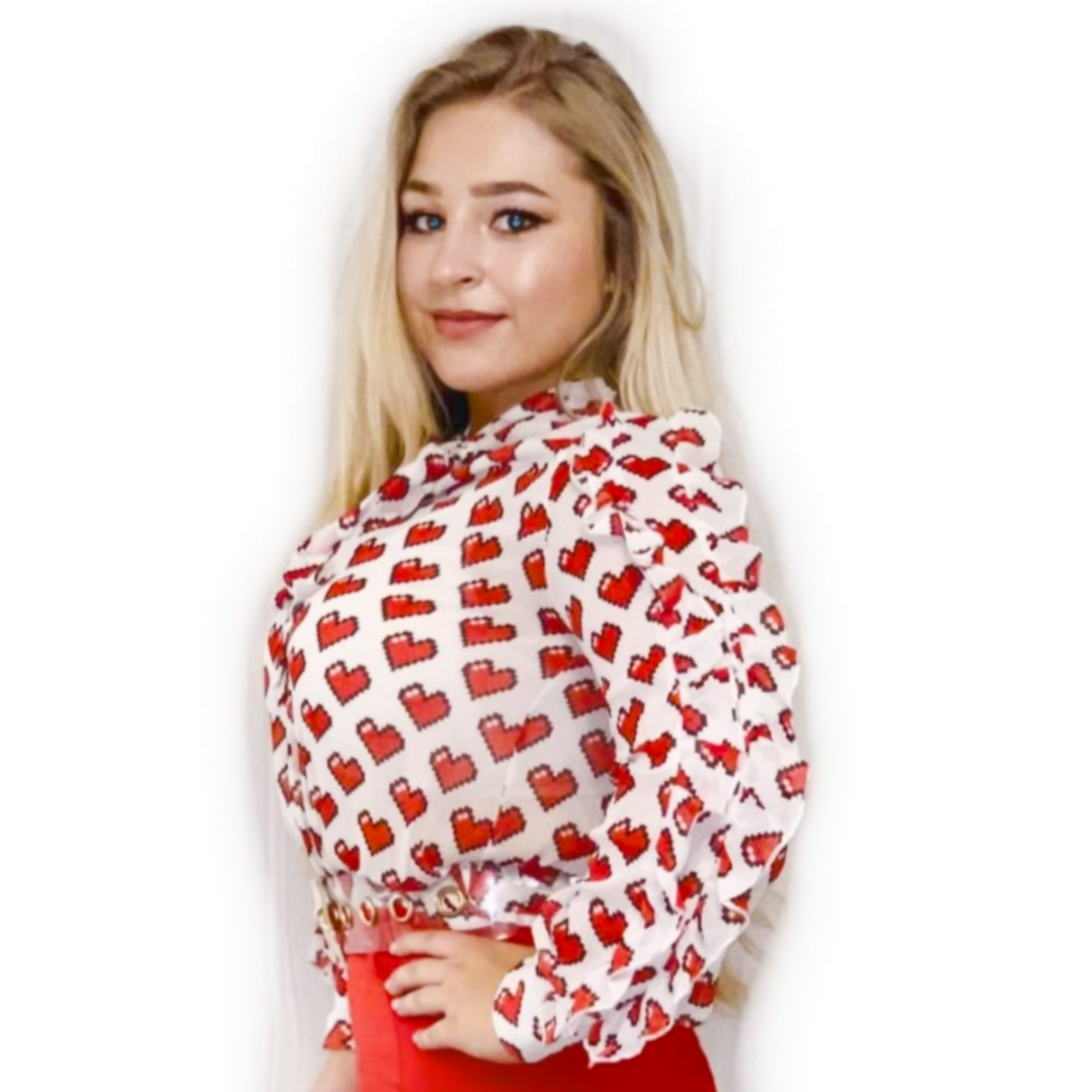 Red Heart Blouse