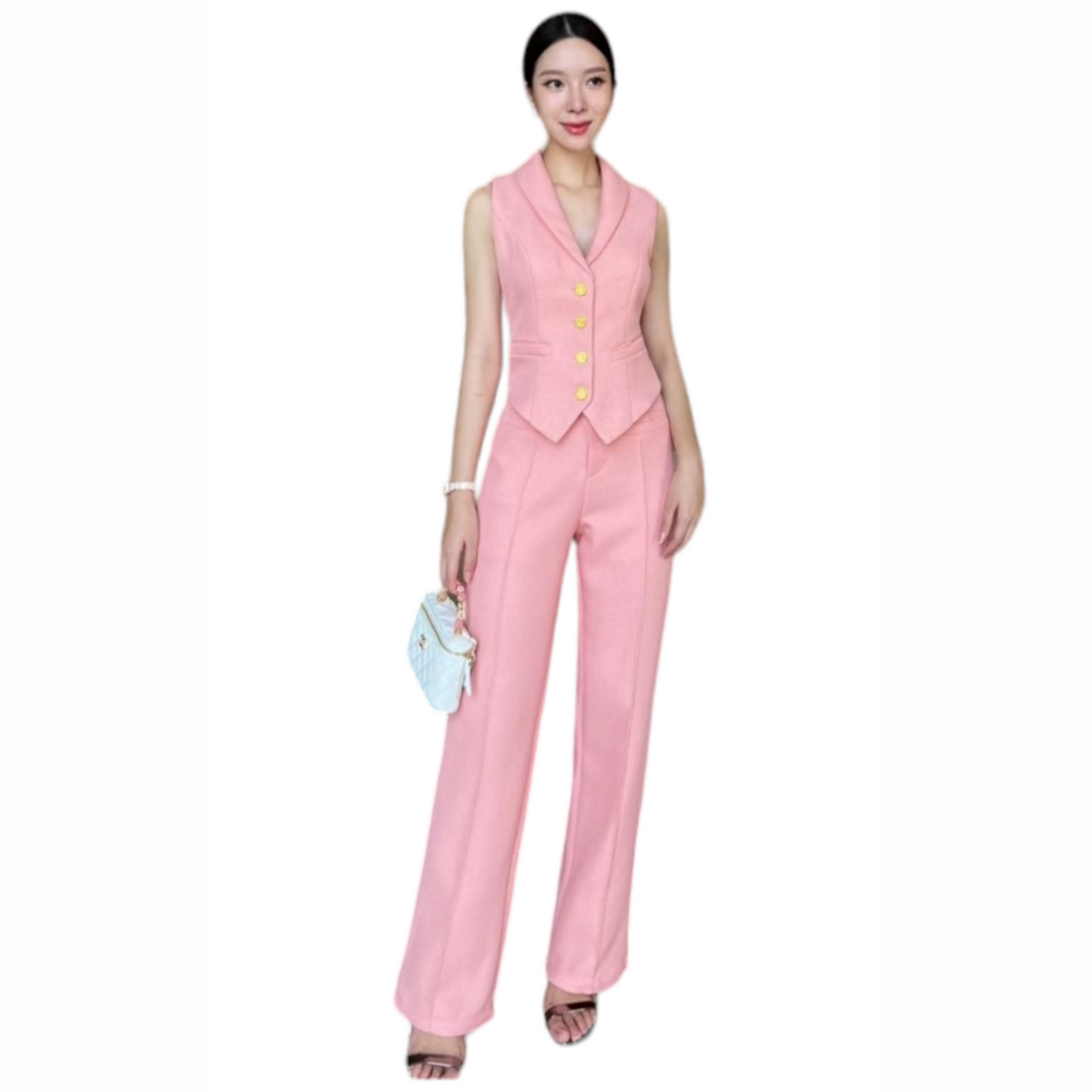 Pink Waistcoat Set